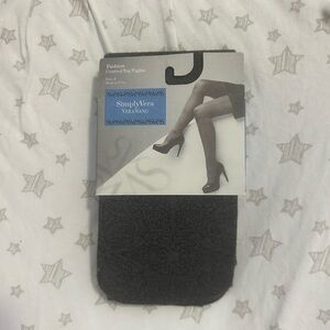 Simply Vera Vera Wang Black Textured Tights